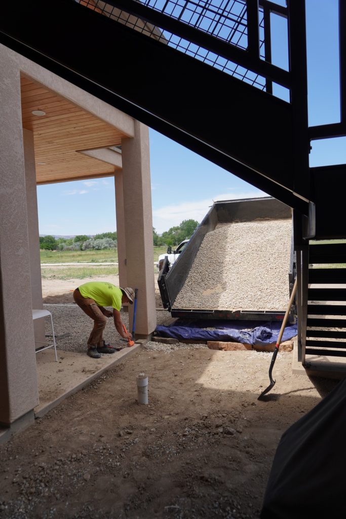 laying stones