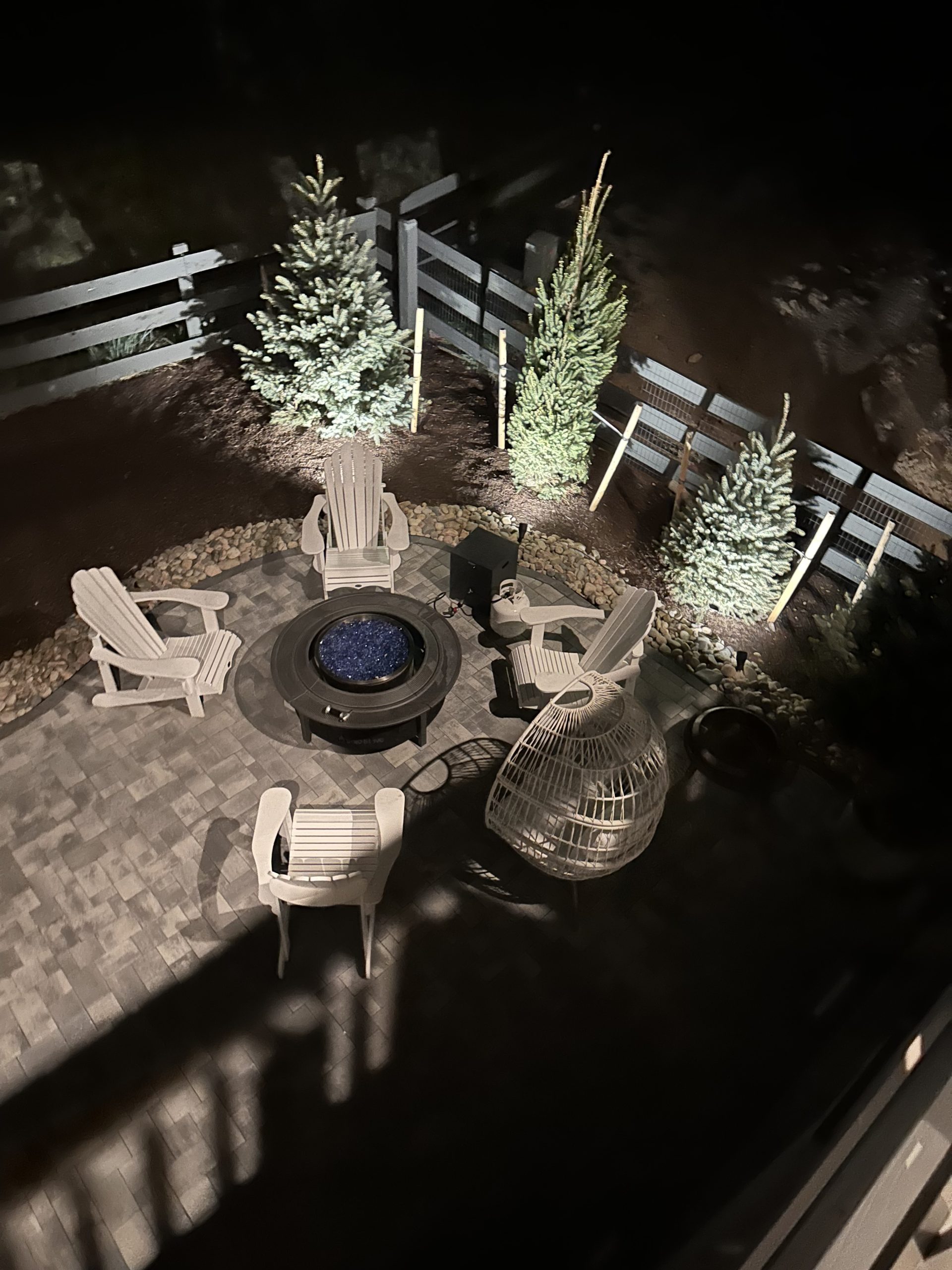 firepit seating area